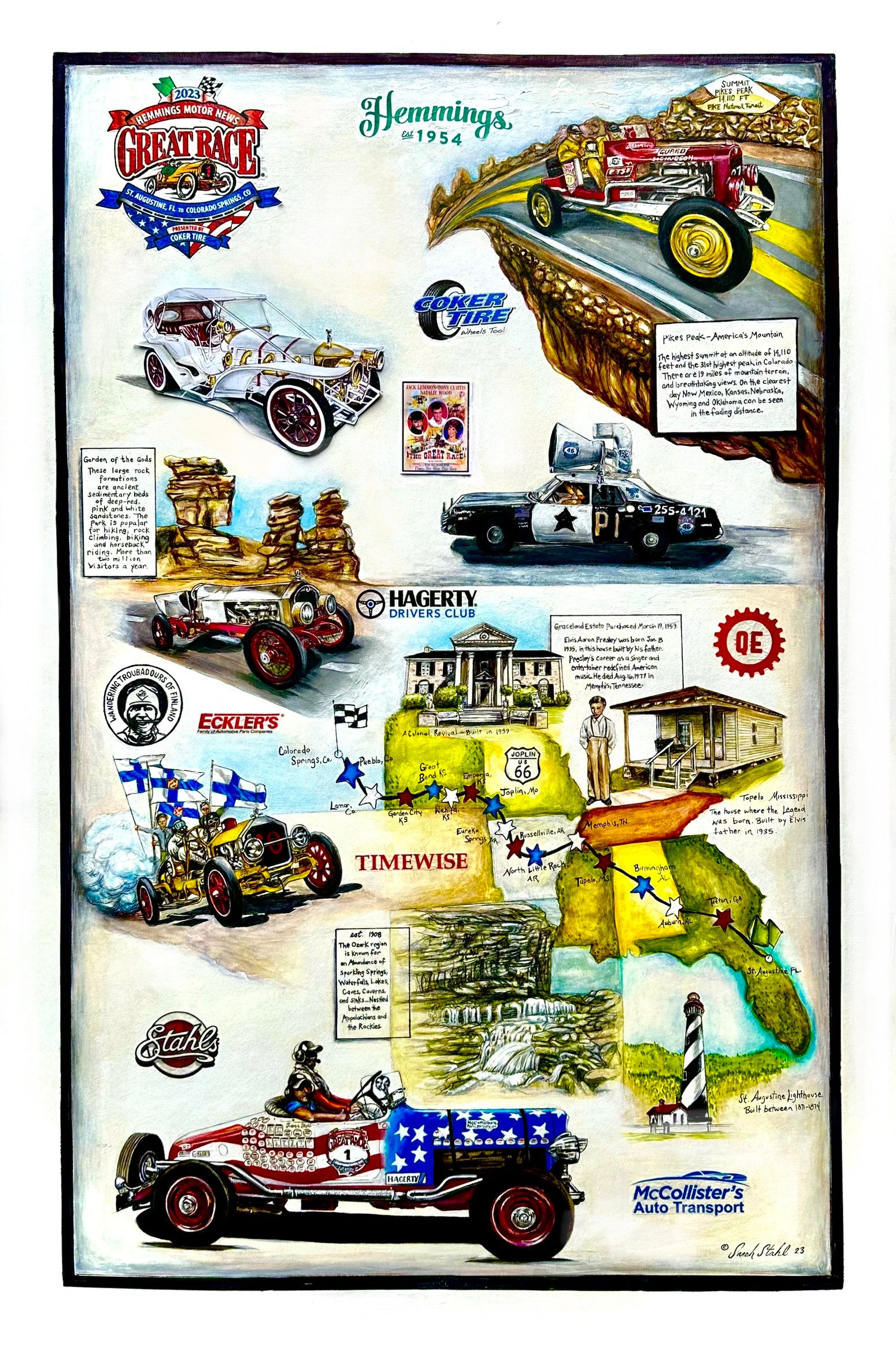 2023 Great Race Painting Print